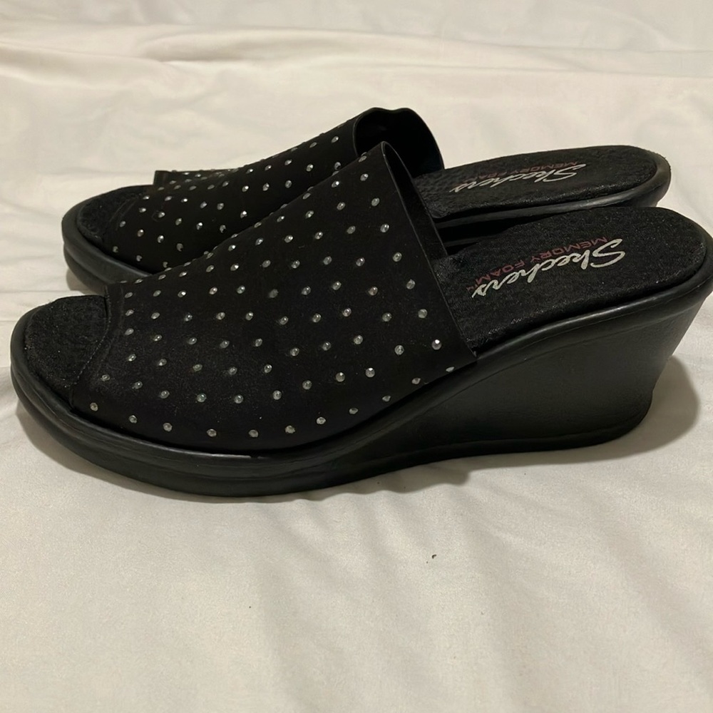Skechers Black Mules Comfortable Clogs